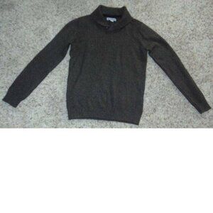 Boys Sweater XL Silver Lake Brown Long Sleeve Collar Button Neck